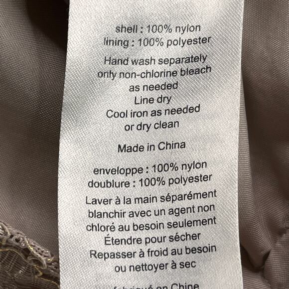 David's Bridal Nude Tan Lace Floral Overlay Mother of the Bride Dress size 18 2X - Picture 5 of 10